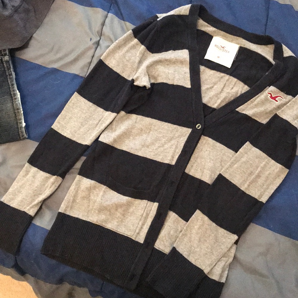 Striped Hollister Cardigan
